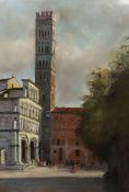 ALFREDO MESCHI (ITALIAN, 1905-1981), VIEW OF SAN MARTINO, LUCCA, signed and dated 1961, pastel,