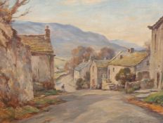 OWEN BOWEN (1873-1967), APPLETREEWICK, signed, oil on canvas, framed. 49.