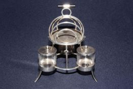 Electro-plated toast rack/preserve stand