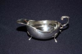 Silver sauce boat,