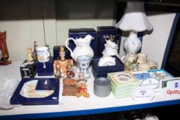 Four Hummel figures, Wedgwood Peter Rabbit plate and mug, Aynsley, Border Fine Arts,