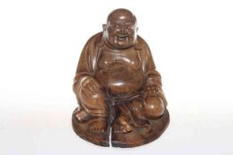 Carved wood buddha