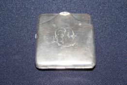 Edwardian silver card case,