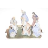 Three Lladro eminent gentleman figures and three further figures (6)