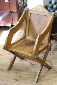 Late 19th Century oak Glastonbury chair