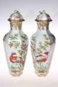 Pair Sampson porcelain vases and covers in 18th Century style