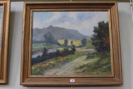 Highland Scene, 20th Century oil on canvas, signed lower right, 50cm by 60cm,