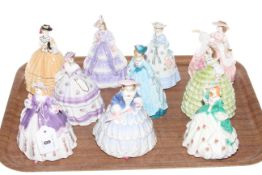 Collection of ten Royal Worcester 'The Fashionable Victorians' figures