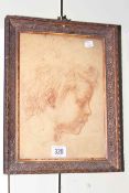 Portrait of a Child, framed, 25.5cm by 18.