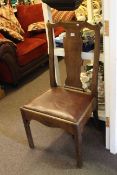 Country Chippendale oak side chair