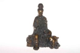 Bronze Goddess seated on elephant