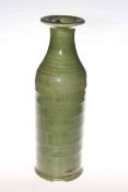 Chinese tall green glazed vase