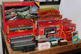Large collection of model railway equipment including loco's, rolling stock, controllers,