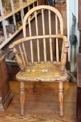 Child's elm stick back Windsor elbow chair