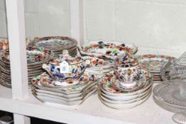 19th Century floral decorated dinner service