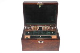 Victorian rosewood fitted dressing box