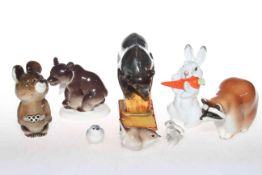 Collection of eight USSR animal figures