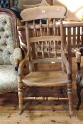 Spindle back farmhouse style rocking chair