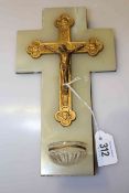 Gilt metal crucifix,