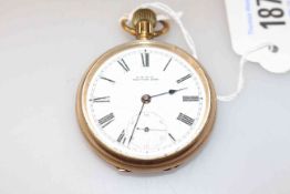 Waltham gold plated pocket watch