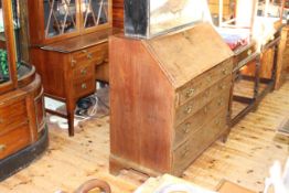 Georgian mahogany four drawer bureau