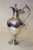 Victorian silver-plated claret jug,