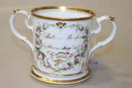 William IV/early Victorian loving cup, possible Coalport, 11.