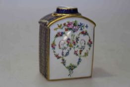 Minton porcelain tea caddy, 19th Century, 11.