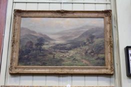 Frank Thomas, The Estuary of the Mawddach, signed, oil on canvas, framed, 44.