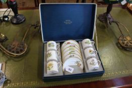 Royal Worcester boxed coffee cans and saucers,