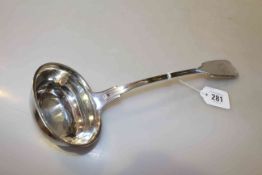 Continental white metal soup ladle