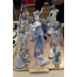 Good collection of seventeen Lladro Nao figures, mostly of children,