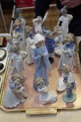 Good collection of seventeen Lladro Nao figures, mostly of children,