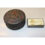 Chinese lacquer box and a snuff box (2)