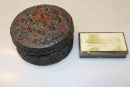 Chinese lacquer box and a snuff box (2)