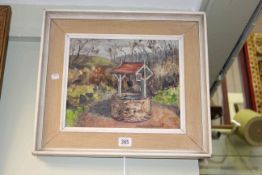 The Old Well, bears signature Constance Hamilton, oil on board,