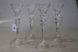 Set of four Meissen cut-glass candle holders, 20th Century, 26.