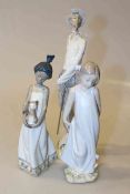 Three Lladro figures including Friend of the Butterflies, no.