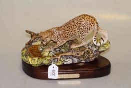 Royal Doulton Watering Hole (Leopard) with stand