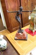 Bronze of girl in Art Deco style