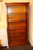 Yew five tier open bookcase