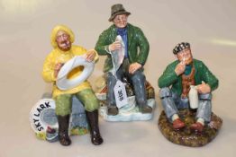 Three Royal Doulton figures: The Boatman,