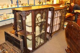 Victorian mahogany parlour cabinet and early 20th Century mahogany two door china cabinet (2)