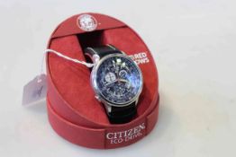 Citizen Eco-Drive 'Radio Controlled' big pilots chronograph watch,