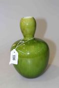 Bretby green-glazed gourd shaped vase,