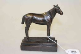 Bronze horse, signed to the base Pompeian Bronze Co.