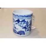 Chinese Export blue and white tankard, 11.