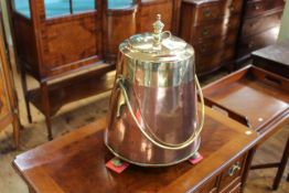 Edwardian copper and brass coal bucket