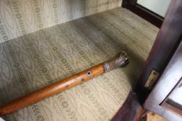 19th Century Malacca cane with writhen handle