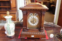 German late 19th Century strike/silent mantel clock